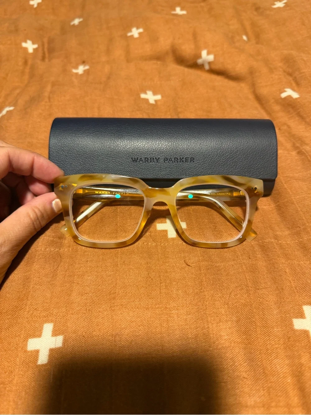 Warby Parker Winston Square glasses Frame Glasses in Honey Tortoiseshell